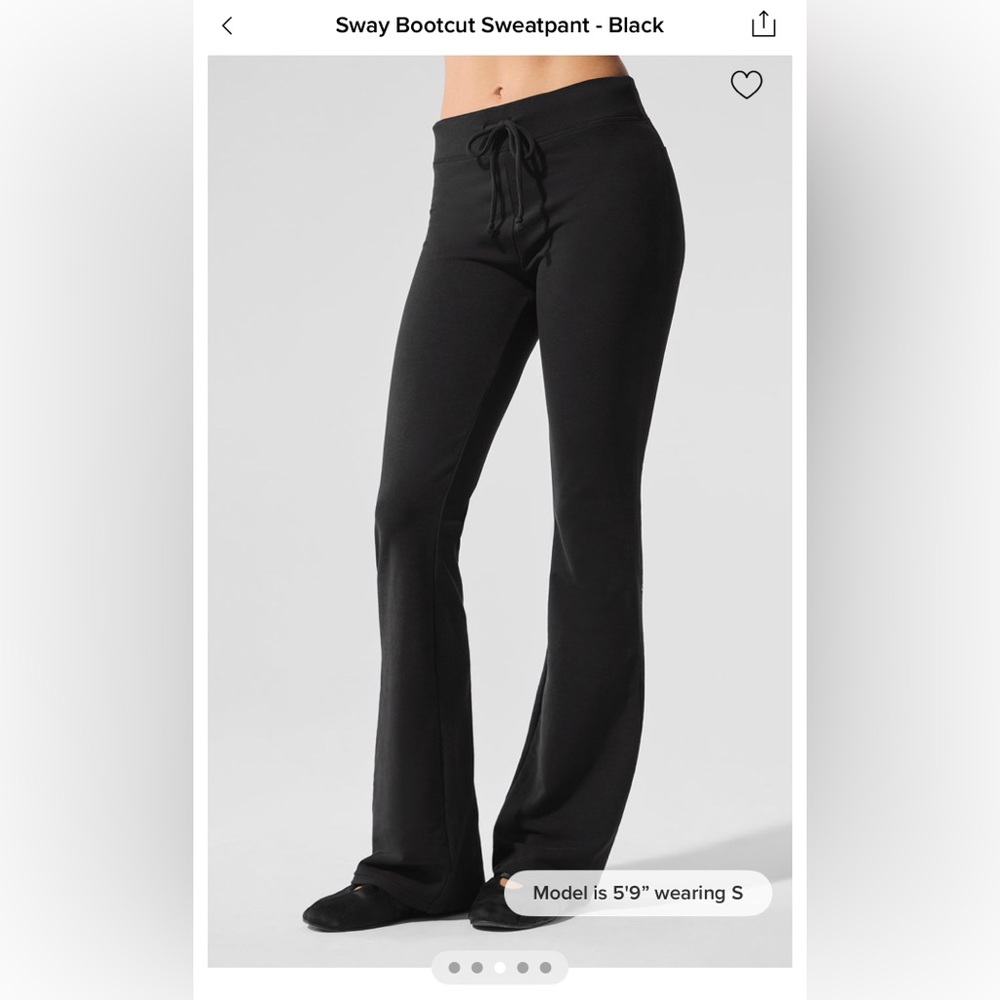 ALO Yoga Sway Bootcut Sweatpant - Black - Picture 3 of 9